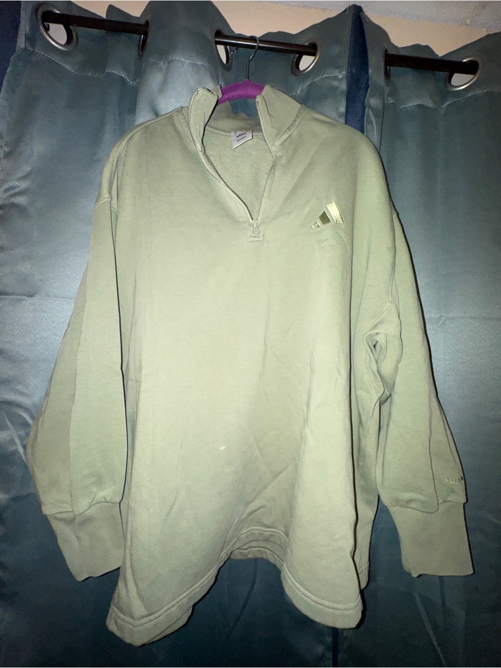 Adidas Green Quarter-Zip pullover